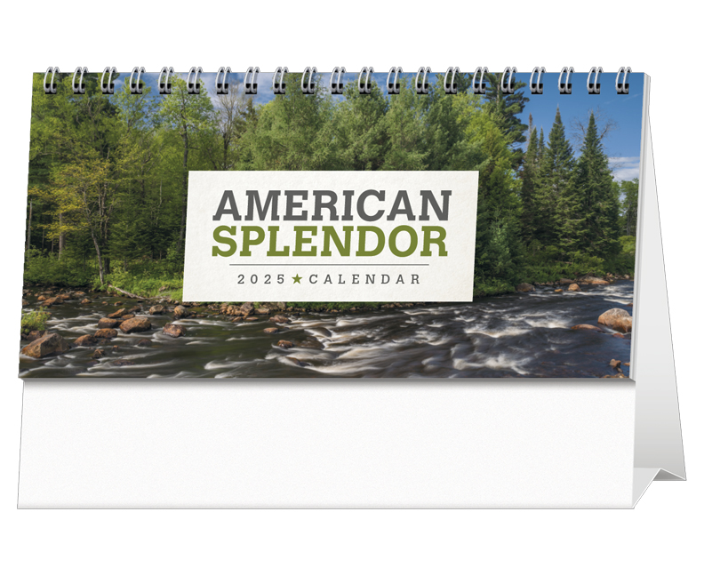 2024 American Splendor Desk Calendar 6" x 41/2" Imprinted Tent Style