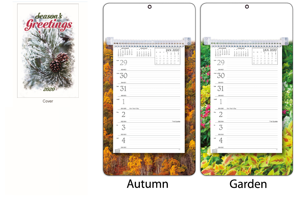 2020 Weekly Memo Board, Image Calendar 7" x 13" Imprinted Board Calendars