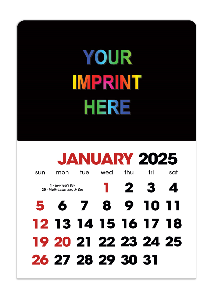 2021 Full Color Stick Up, 13Month Calendar Approx. 3" x 5" Imprinted