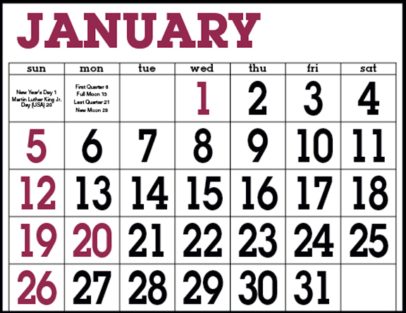 2025 Big Numbers Span-A-Year Calendar | 22