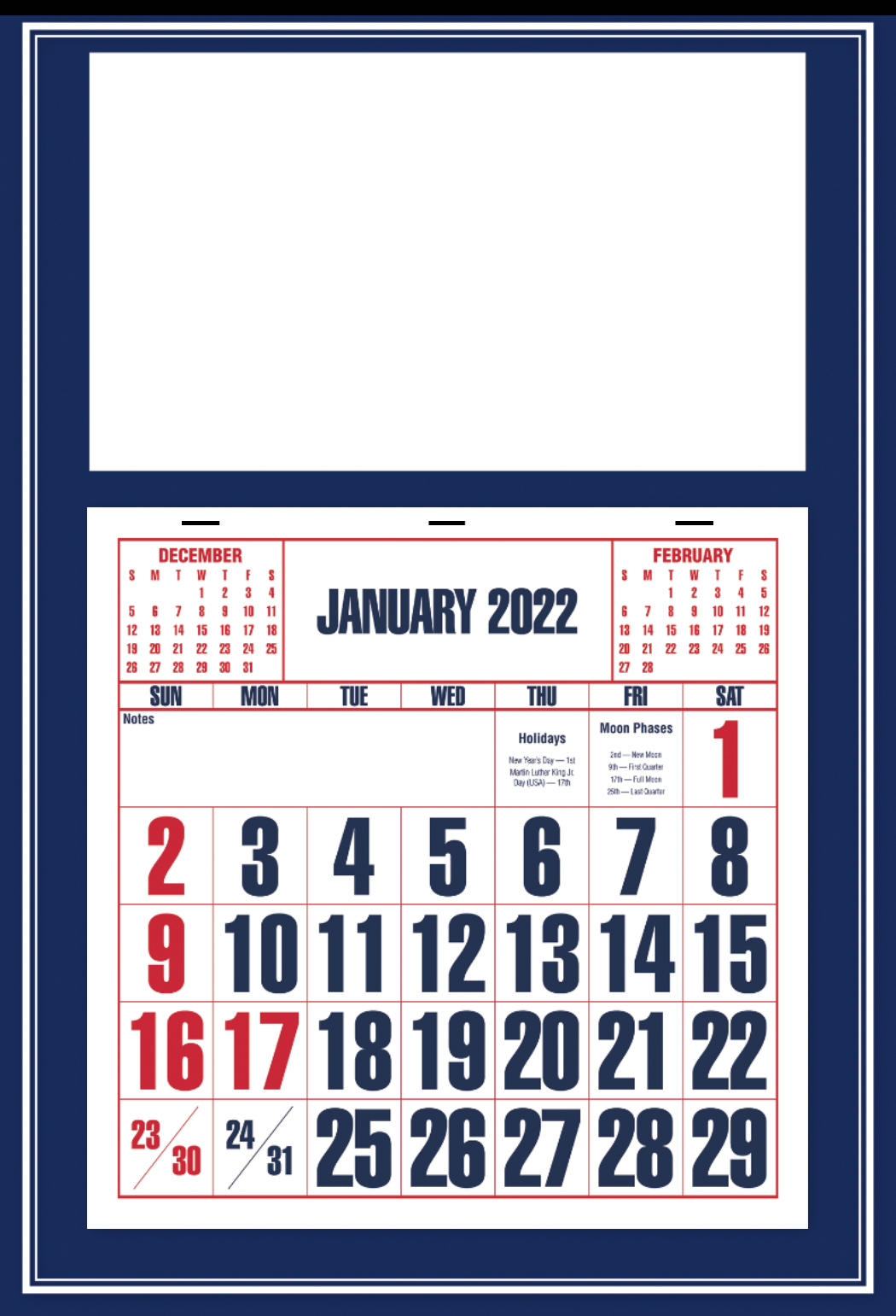 Blue Apron Calendar