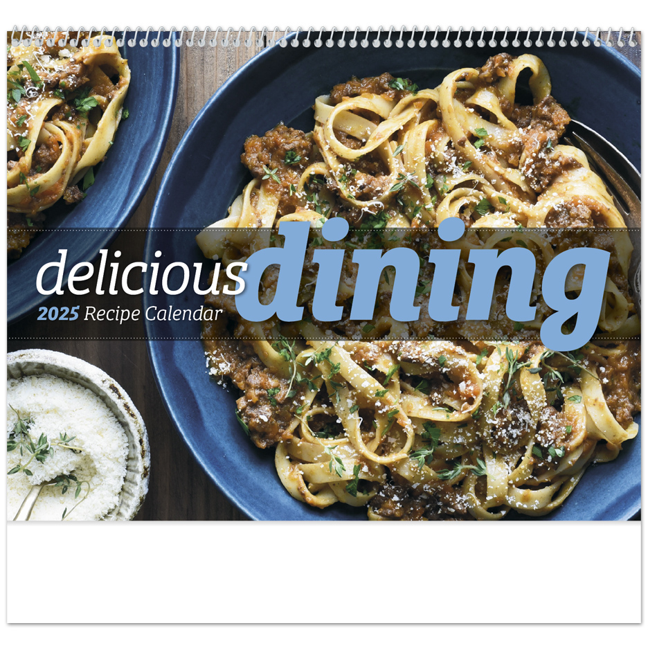 2025 Delicious Dining (Spiral) Calendar 11" X 19" Imprinted Spiral