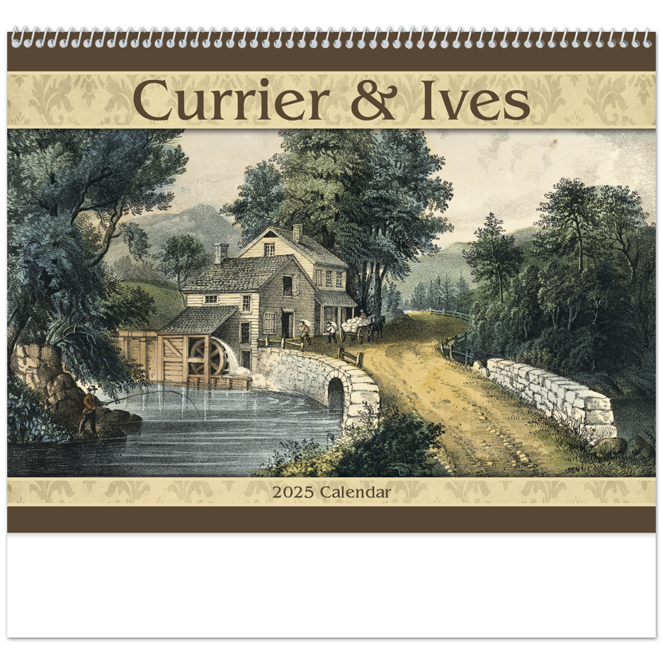 2024 Currier & Ives (Spiral) Calendar 11" X 19" Imprinted Spiral