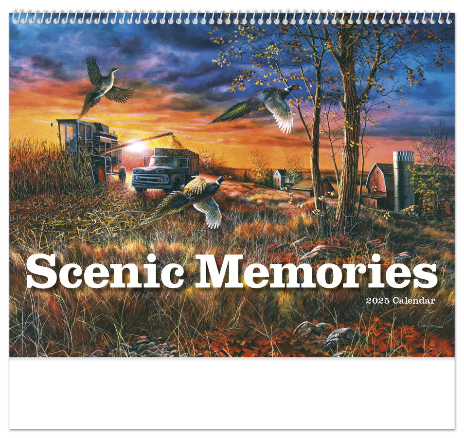 2025 Scenic Memories (Spiral) Calendar 11" X 19" Imprinted Spiral