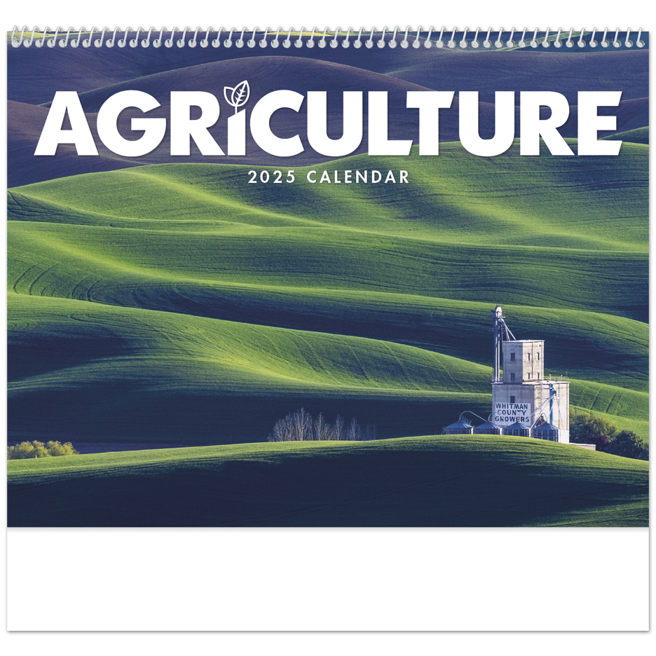 2024 Agriculture Calendar 11" X 19" Imprinted Spiral Bound; Drop Ad