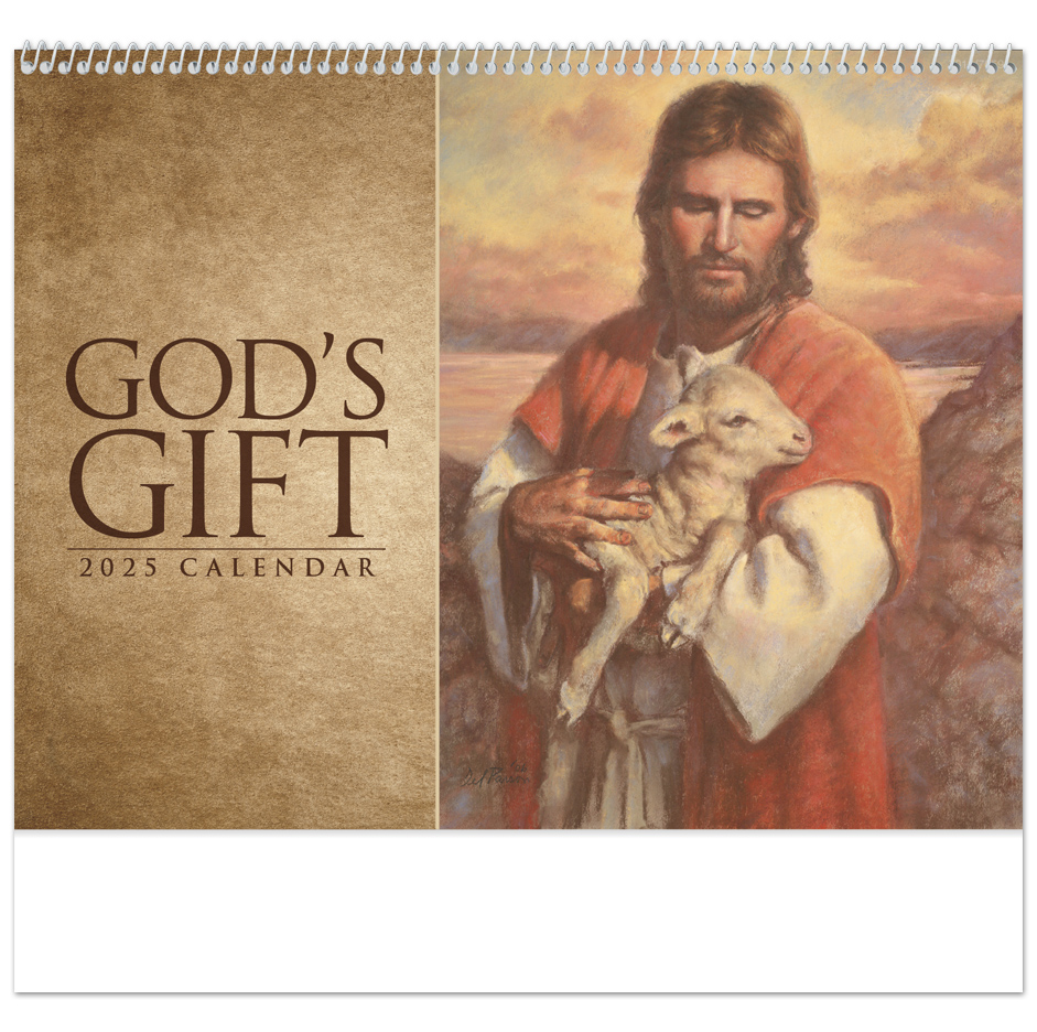 2024 God's Gift Calendar 11" X 19" Imprinted Spiral Bound; Drop Ad