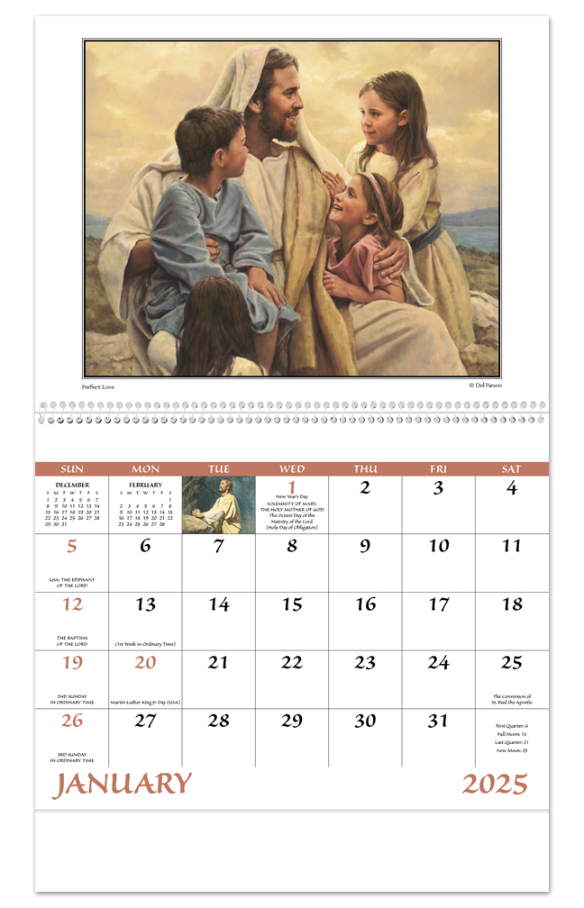 2024 God's Gift Calendar 11" X 19" Imprinted Spiral Bound; Drop Ad