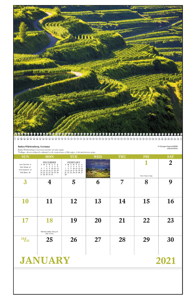 Vineyard Spiral Calendar