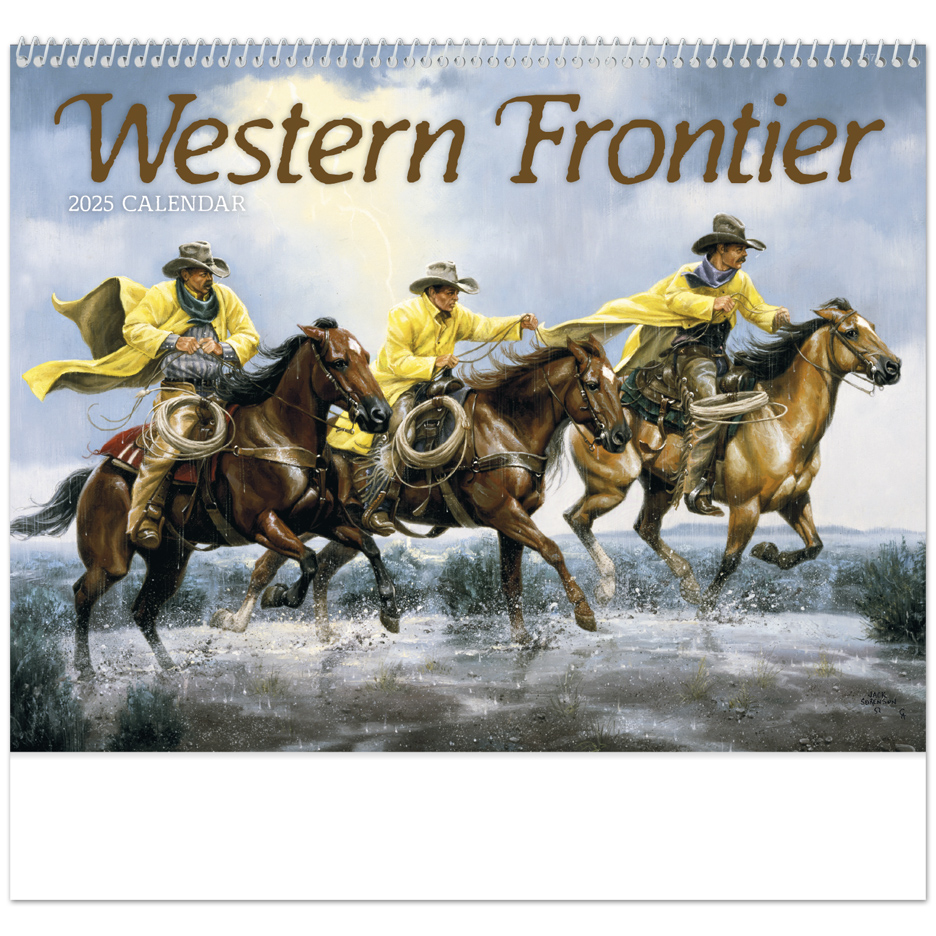2024 Western Frontier (Spiral) Calendar 11" X 19" Imprinted Spiral