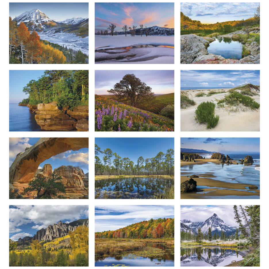 2024 Landscapes Of America Calendar 11" X 19" Imprinted Staple Bound