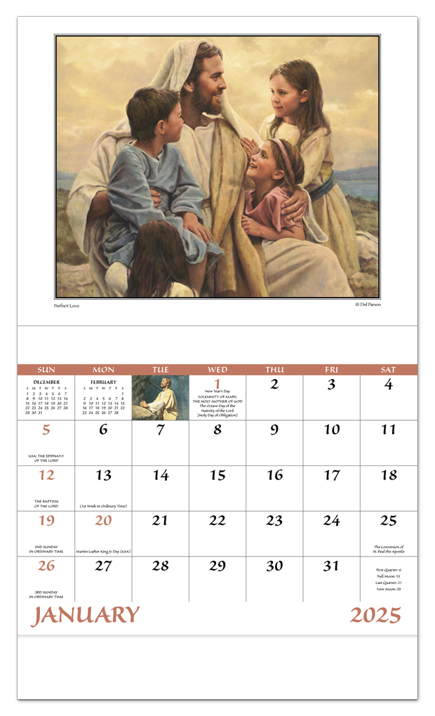 2024 God's Gift Calendar | 11" X 19" Imprinted Staple Bound; Drop Ad