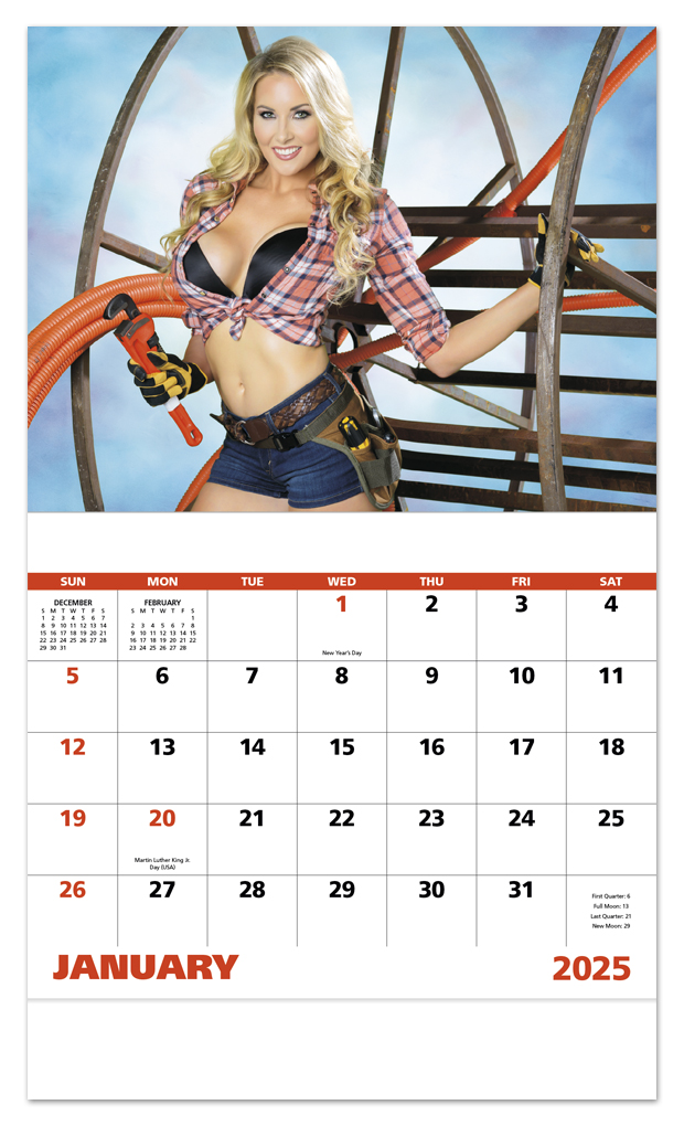 2024 Fantasy Builders Calendar 11" X 19" Imprinted Staple Bound; Drop