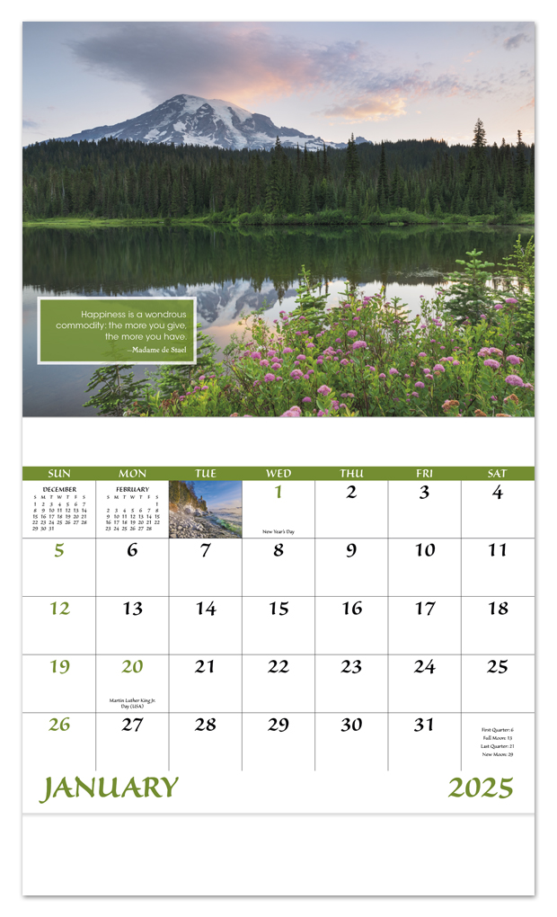 2024 Inspirations For Life Calendar | 11" X 19" Imprinted Staple Bound