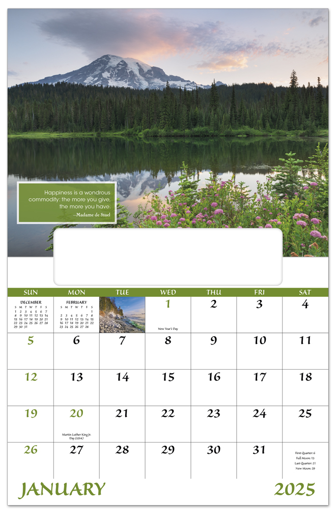 2025 Inspirations For Life (Window) Calendar 11" x 17" Imprinted