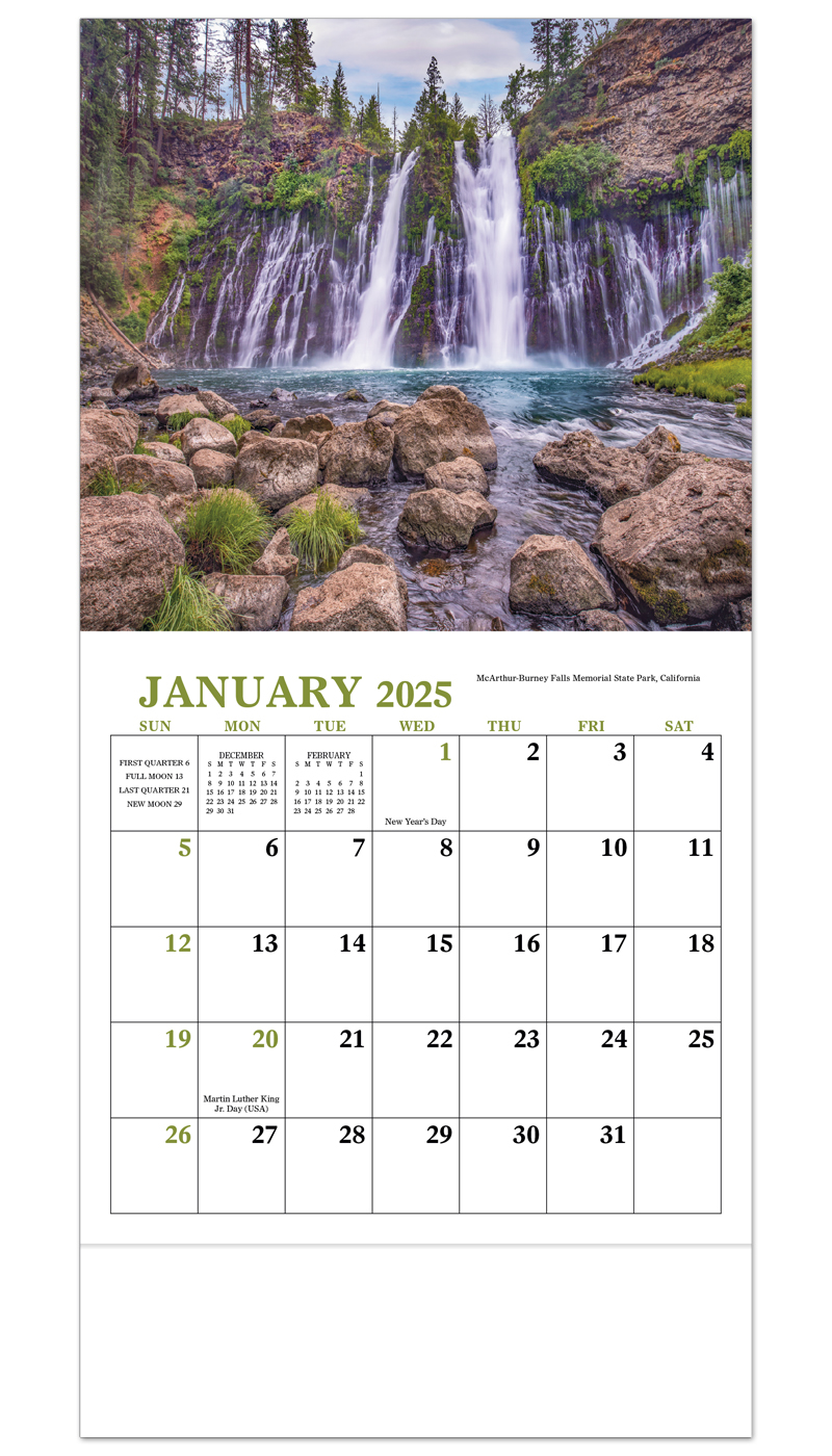 2025 Landscapes Of America (Mini) Calendar 53/4" x 121/8" Imprinted