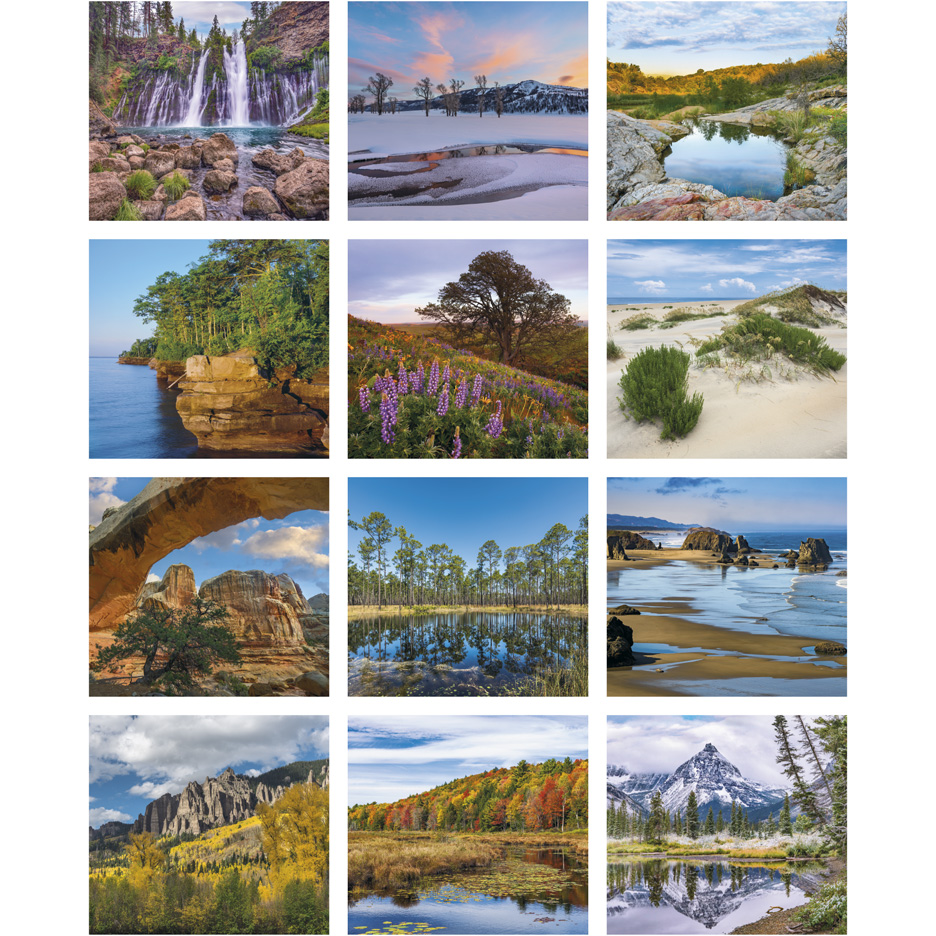 2024 Landscapes Of America (Mini) Calendar 6" x 12" Imprinted Staple