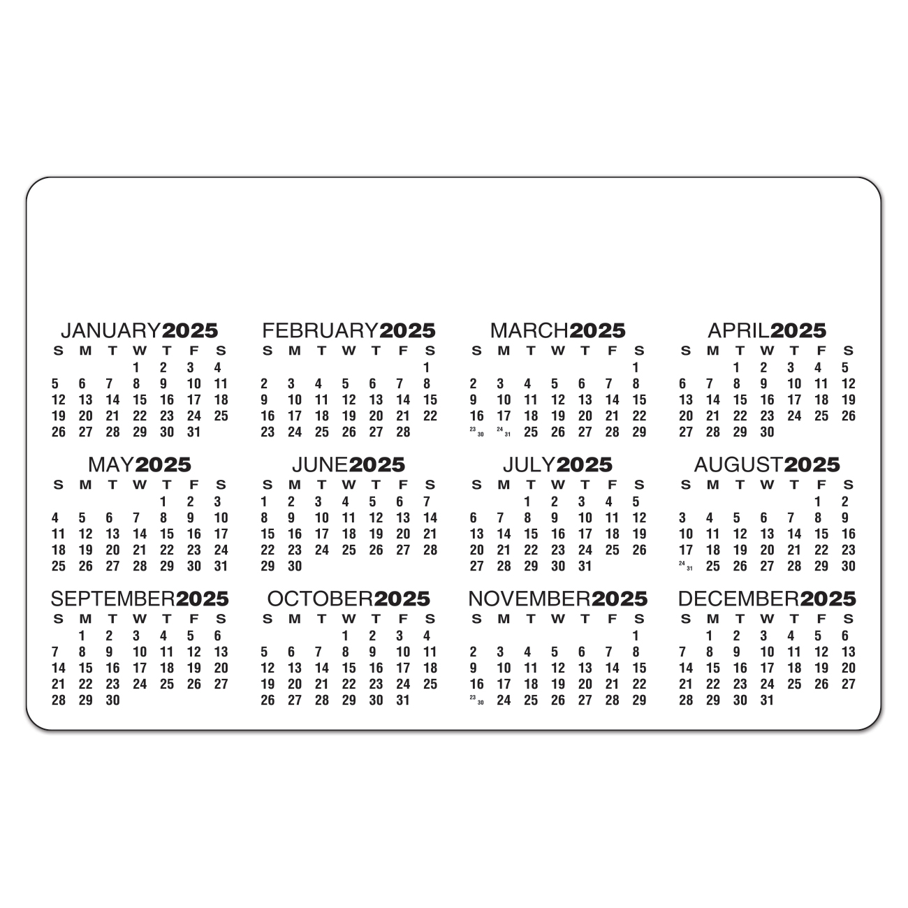 Calendar Magnet, 5.5 x 8.5 | ValueCalendars.com