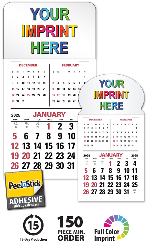 Vitronic 3-Mo. View Press-n-Stick™ Calendar, Full Color ...