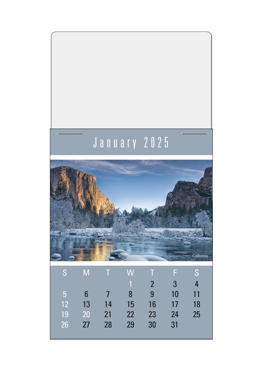 2025 Scenic PressnStick Calendar Approx. 3" x 51/2" Promotional