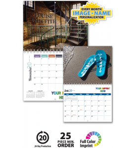 Image Personalized Individual Name Wall Calendar | ValueCalendars.com