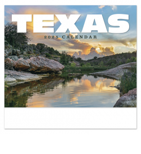 2025 Texas Promotional Wall Calendar 10 7/8 x 18 Custom