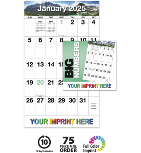 Big Numbers Appointment Calendar | ValueCalendars.com