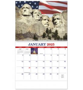 2025 Patriotic America (Spiral) Wall Calendar | 10-7/8