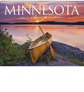 2023 Minnesota Calendar | 11" X 19" Imprinted Spiral Bound; Drop Ad