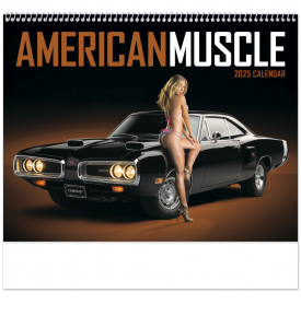 2024 American Muscle Calendar | 11" X 19" Imprinted Spiral Bound; Drop