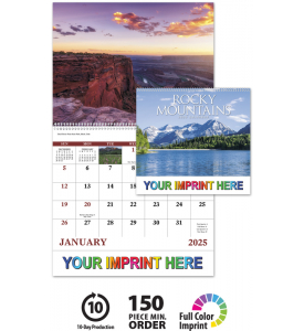 Rocky Mountains Spiral Wall Calendar | ValueCalendars.com