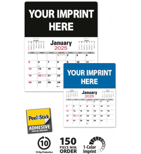 Vitronic Jumbo 3-Mo. View Press-n-Stick™ Calendar | ValueCalendars.com