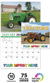 2021 Classic Tractor Calendar | 11" X 19" Imprinted Staple Bound; Drop