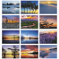 2025 Sunrise / Sunset Calendar  11" X 19" Imprinted Spiral Bound; Drop 