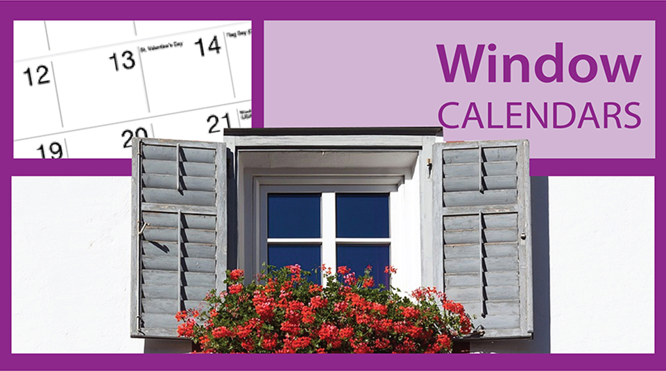 Window Calendars Custom Window Appointment Calendars Promotional